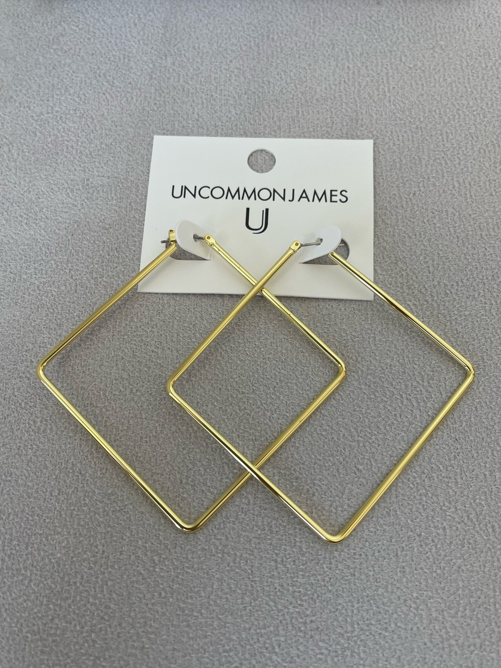 Uncommon James Gold Open Diamond Hoop Earrings